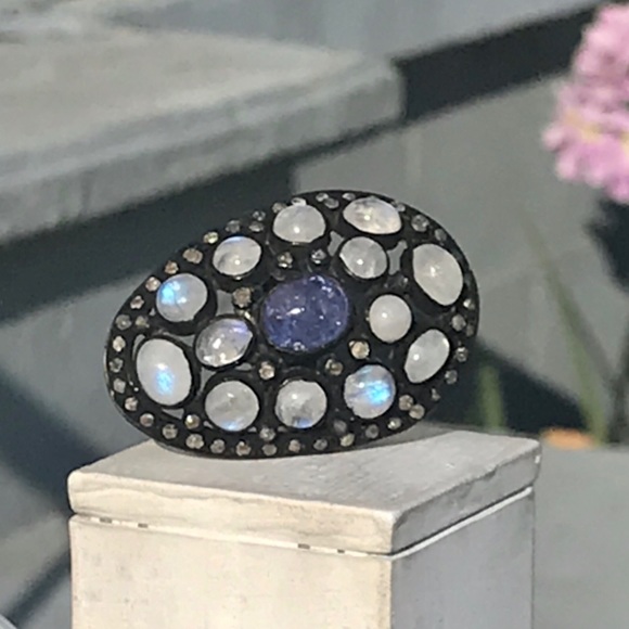 FINAL PRICE 👛👛NWOT $850.00 RETAIL VALUE TANZANITE MOONSTONE RING - Picture 8 of 12